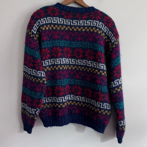 Vintage Aztec Mohair Crew Neck Sweater - Picture 3 of 5